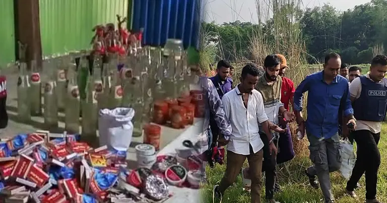 বোমা-ককটেল ও বিস্ফোরক উদ্ধার